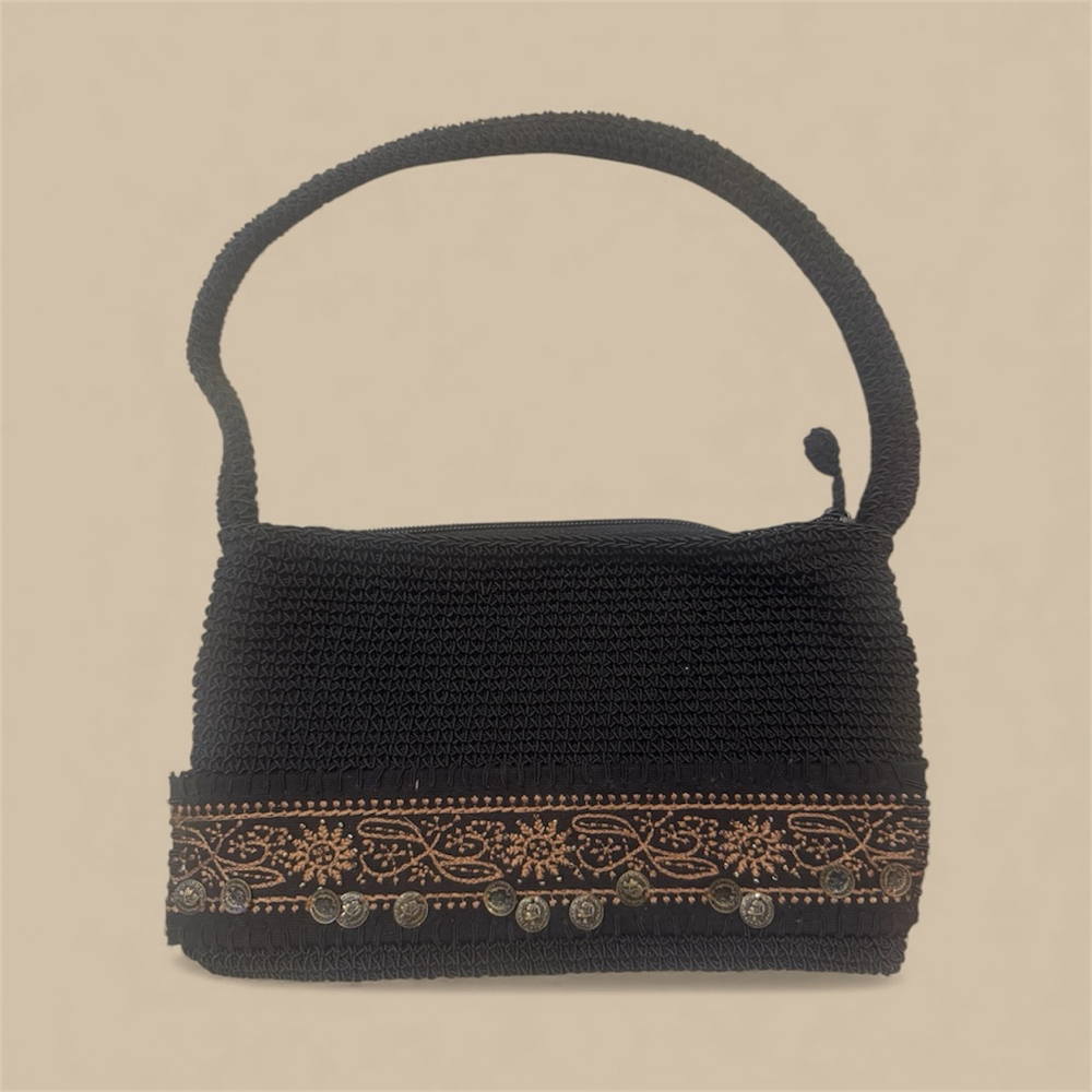 Women's St. John's Bay Shoulder Bag One Size Black Gold